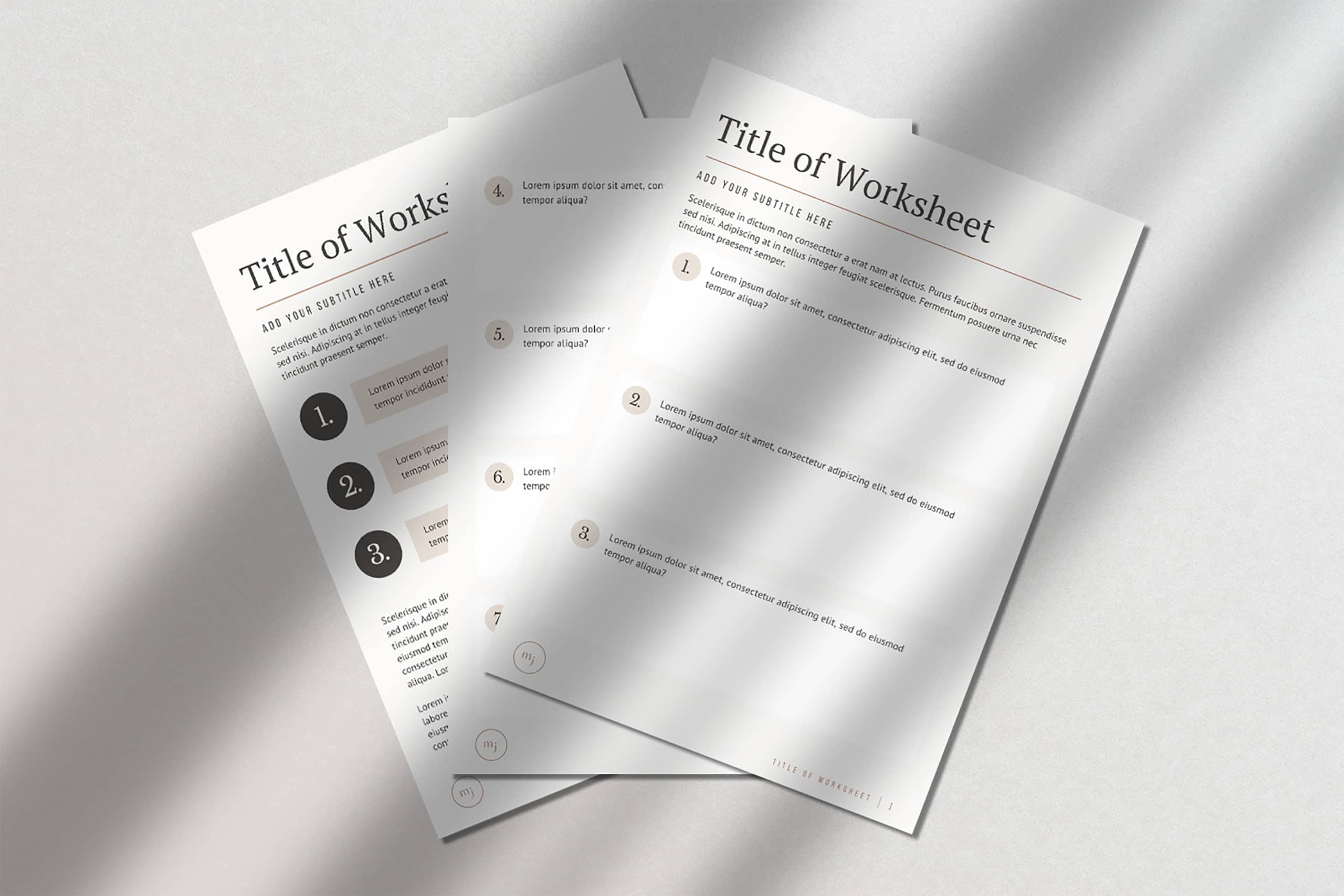 Morgan Bisque - Worksheet Template