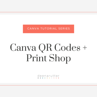 Canva QR Codes + Print Shop